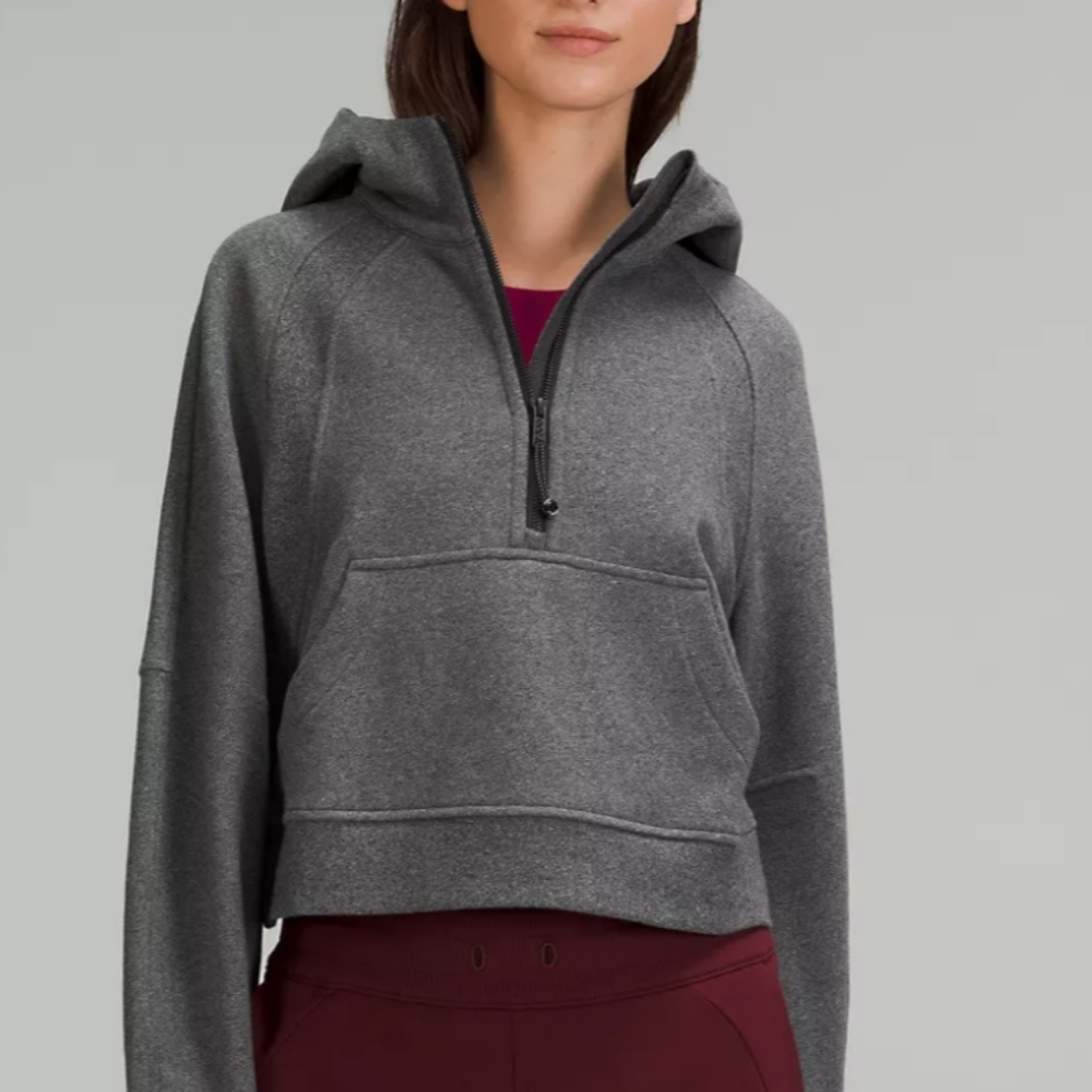 Lululemon scuba oversized half zip hoodie Gray SZ.M\L